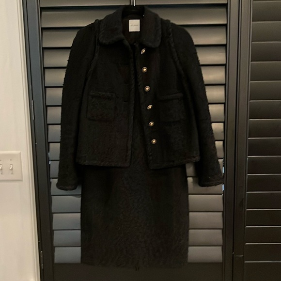 STUNNING! “ST.JOHN’ 2 Piece Black Boucle Dress and Jacket Set! Size 6 - Picture 7 of 16